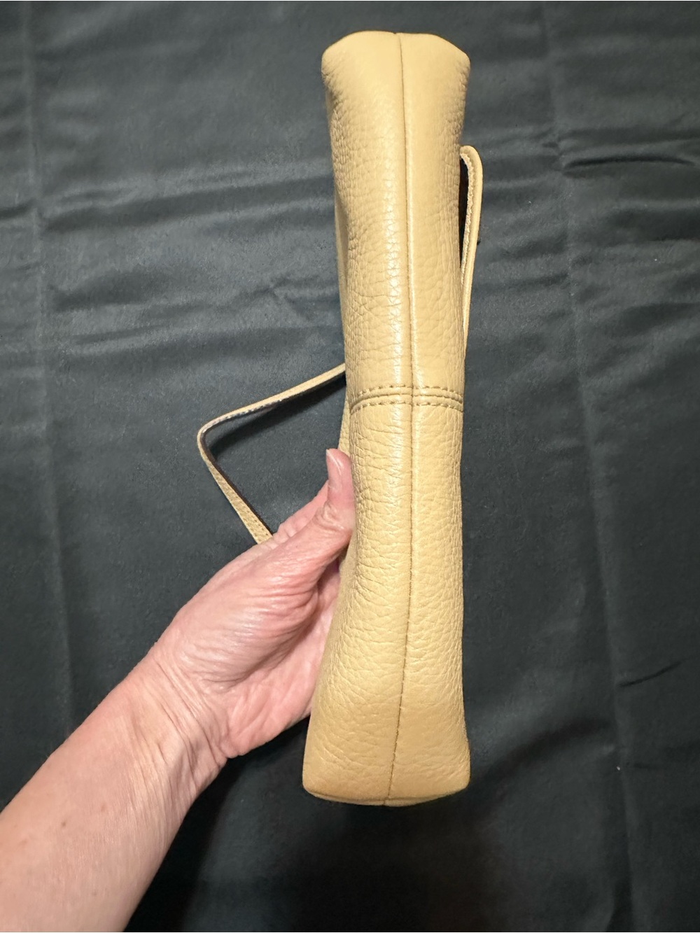 Coach Beige Pebble Leather Mini Bag with Top Strap - Picture 9 of 11